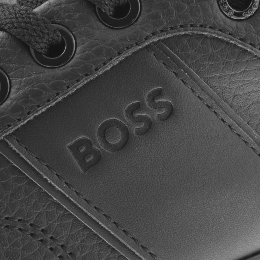 Boss Men s Aiden Faux Leather Tennis Trainers